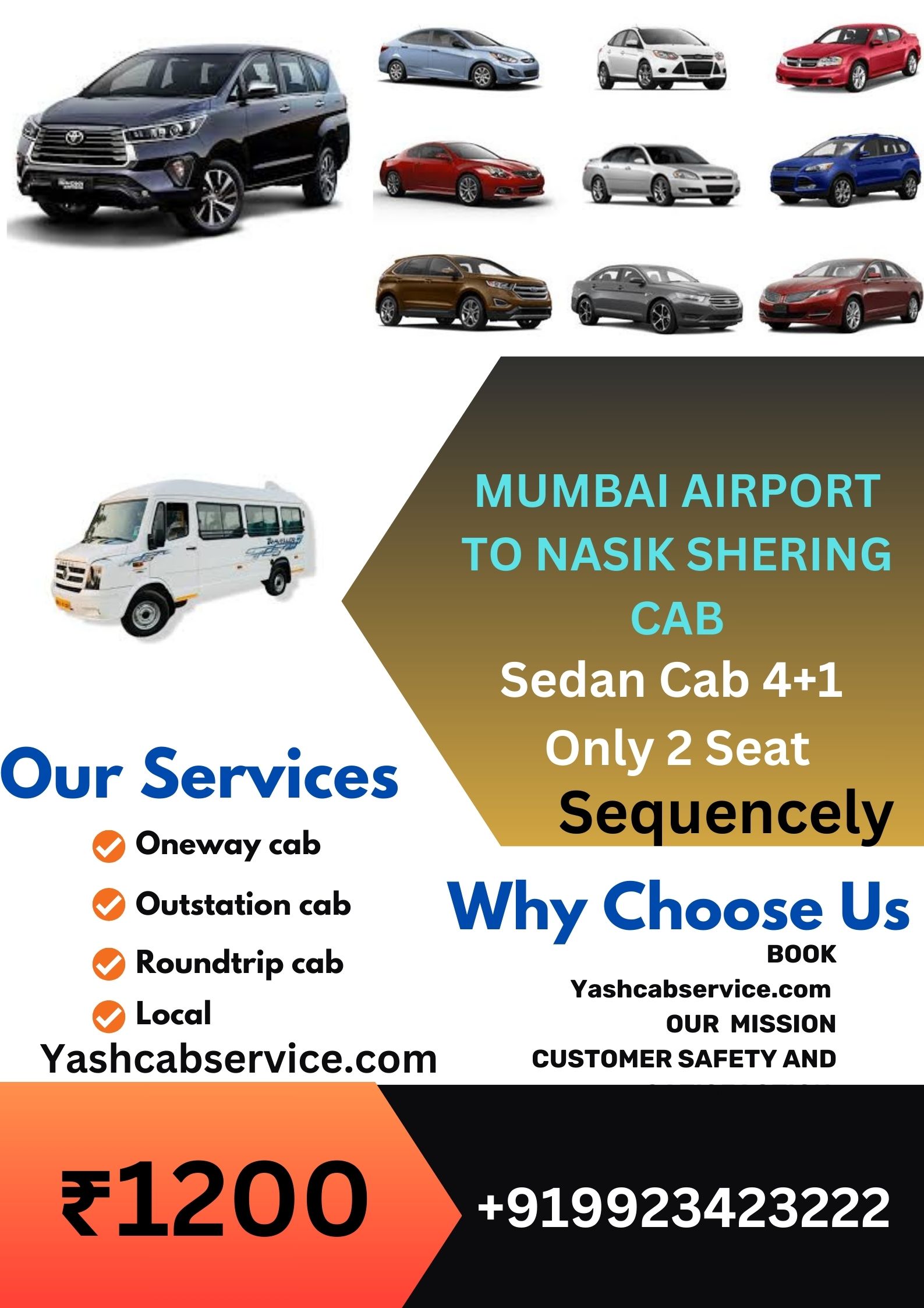 MUMBAI AIRPORT TO NASIK SHERING CAB ₹1200 3 MUMBAI AIRPORT TO NASIK SHERING CAB